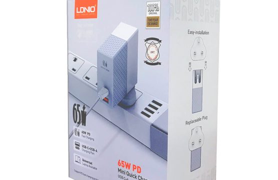 شاحن سريع من لدنيو للجوال واللابتوب بقوة 65 وات LDNIO A2620C