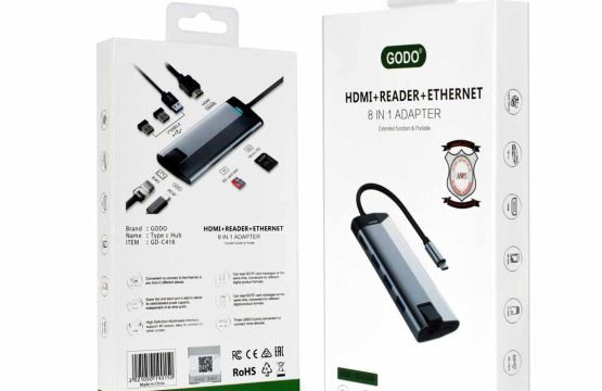 محول من Type-C إلى USB HD متعدد الوظائف 8 في 1 مع فتحة بطاقة SD و TF