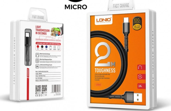 كابل شحن Micro  من ماركة LDNIO بطول 2 متر
