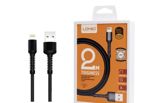 كابل شحن ايفون من ماركة LDNIO بطول 2 متر،