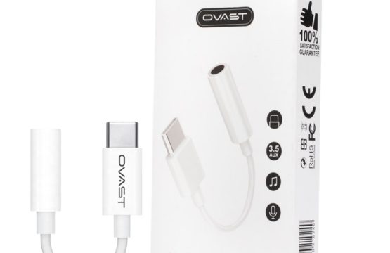 محول صوت Type-C إلى AUX – صوت عالي الجودة، نقل صوت نقي، خفيف الوزن