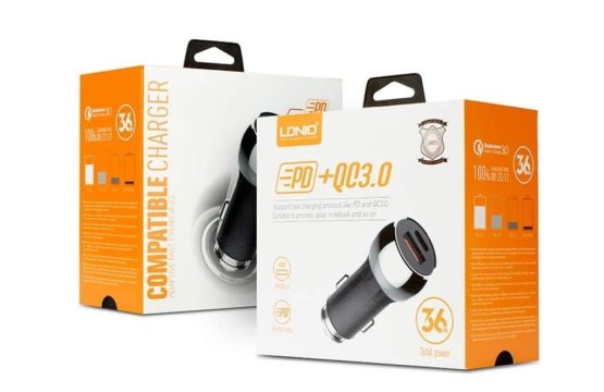 راس شاحن سياره (PD) 2منافذ C1 LDNIO