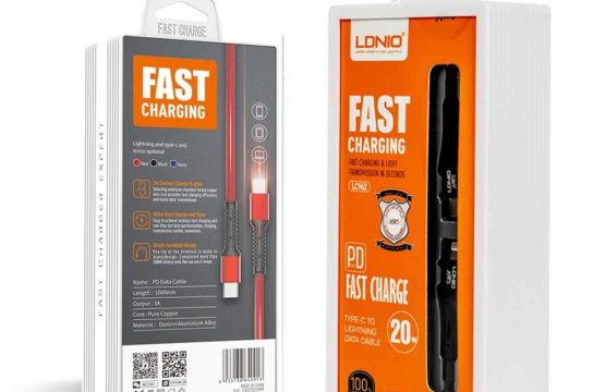 كيبل لدنيو ايفون تايب سي LC961 واحد متر قماش يدعم الشحن السريع