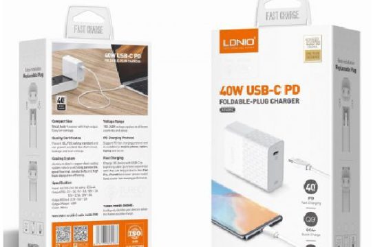 شاحن جداري سريع 40 وات   LDNIO A1405C QC4+ USB